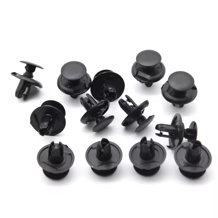 50 Piezas De Clip De Retención De Arrayanes Para Automóvil Universal Plástico 8MM Agujero Punta De Prensa Para Parachoques Y Bumper - 1