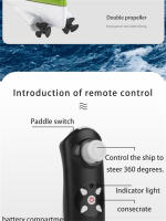 Barco RC HC-810 RTR 2.4G 15km/h Motor Pintado Control Remoto Luz LED 360 Modos De Conducción Dual Impermeable Metal Y Plástico Para Jóvenes De 14 Años O Más - details 11