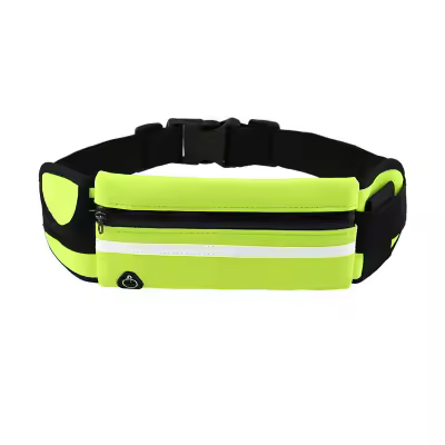 Cinturón de running con soporte para teléfono | Bolsa de cintura para correr para teléfono, auriculares y botella de agua | Cinturón de running impermeable para hombres y mujeres (verde) - 1