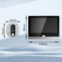 Cámara De Video Portero Inteligente Tuya WiFi 1080P Con Pantalla De 4.3 Pulgadas IP Peephole Botón De Llamada Con Pantalla Color Y Alarma - details 8
