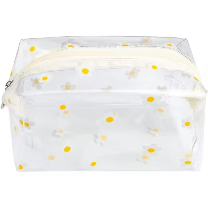 Bolsas de cosméticos transparentes, estuches de maquillaje de frutas transparentes, bolsa de cosméticos de lavado de viaje Linda para mujeres y niños - 1