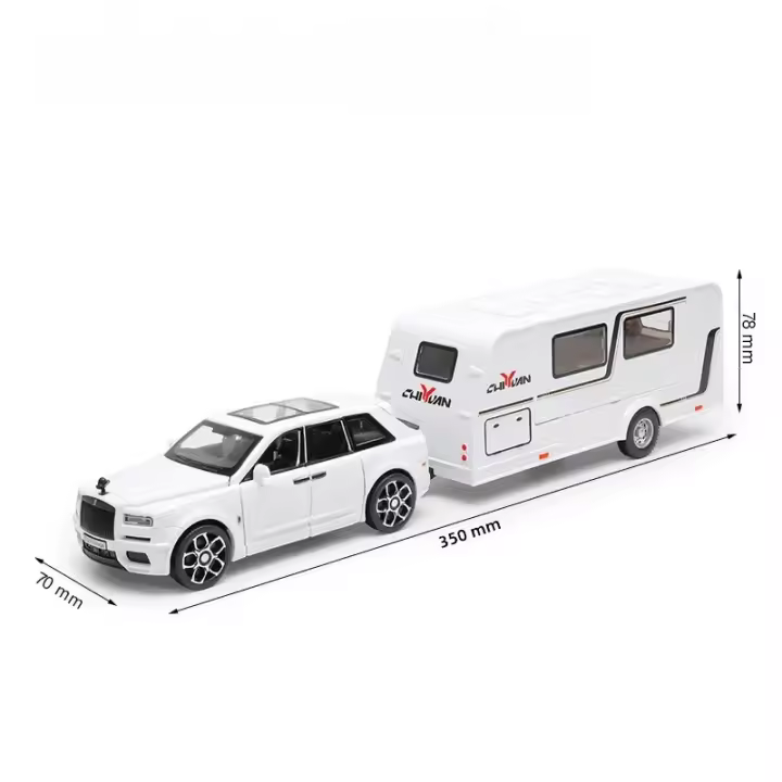Modelo De Coche De Camping Rolls Royce Cullinan 1/32 En Aleación De Metal Con Luz Y Sonido Vehículo Off-road Para Niños Regalos - 1
