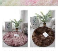 Alfombra Redonda De Peluche Suave Artificial Cabello Largo Tapete Suave Para Piso Decoración De Hogar Dormitorio Sala De Estar Moderna - details 27