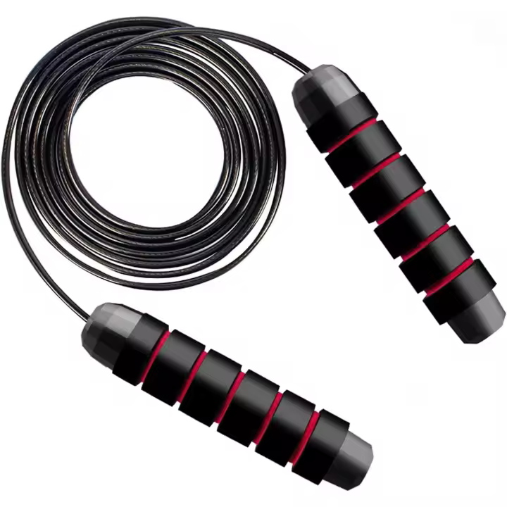 Cuerda para saltar, longitud de cuerda ajustable con asas de goma suaves y agradables para la piel para niños y adultos, ejercicio adecuado para fitness, pérdida de peso, salto - 1