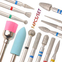 Set De 14 Piezas Para Máquina De Uñas Herramientas De Polido Y Remoción De Gel De Pedicura Y Manicura Rotatoria De Acero Inoxidable - details 1
