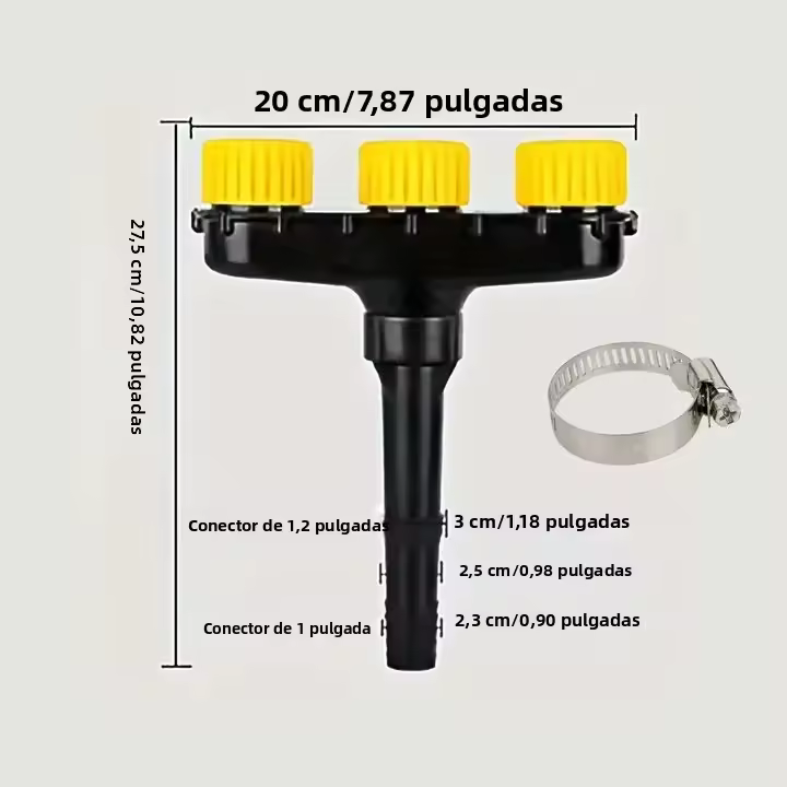 Atomizador De Gran Flujo Ajustable Para Agricultura Jardín Y Lawn Multicabezal Herramienta De Riego Para Verduras En La Granja - 1