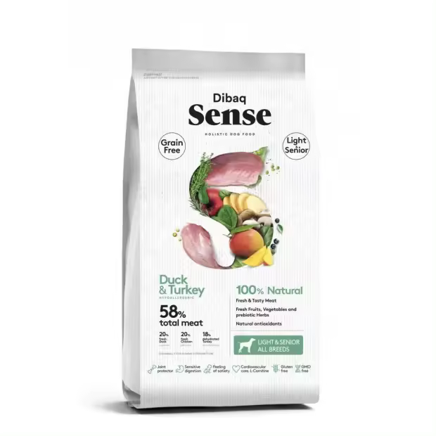 Dibaq Sense Grain Free Adult Pato y Pavo (Light & Senior) 12 Kg - 1