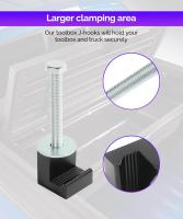 Set De Herramientas Para Coche Juego De Abrazaderas Con J Hook Caja De Herramientas Fija Para Camión Adecuado Para Camiones Con Paquete De Un-Pair Con Tornillos Y Aros - details 0