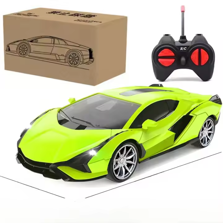 Coche De Control Remoto Para Niños 1:24 Con Luz LED Y Carreras De Desviación Alta Velocidad Regalo De Navidad Juguete De Simulación Recargable - 1