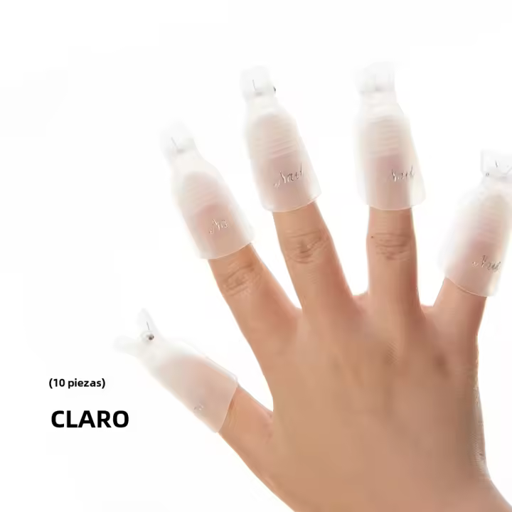 10 Pcs/set Herramientas De Manicura En Acrílico Colorido Gel UV Polvo De Pólvora Para Uñas Con Tapa De Inmersión Y Clips Para Limpieza Y Arte De Uñas - 1