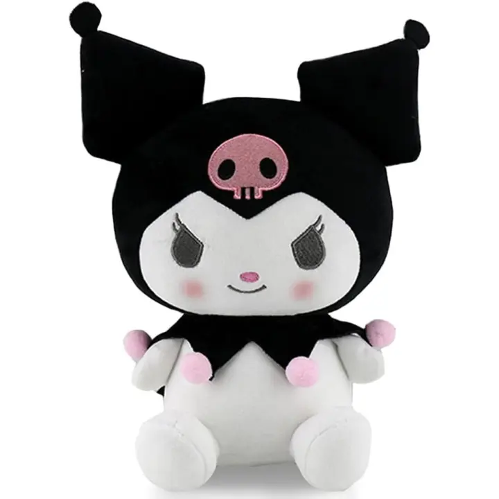 Muñecos de peluche de juguete, muñecos de peluche suaves Kawaii K-uromi, muñecos de peluche coleccionables, juguetes de cumpleaños y Navidad, regalos de 25 cm, negro clásico - 1