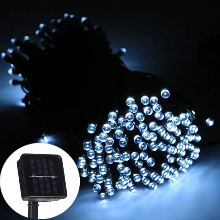 Luces De Cadena Solar LED Para Jardín Y Exterior Decoración De Navidad Para Patio Fiesta De Vacaciones Luz De Calle De Año Nuevo - 1