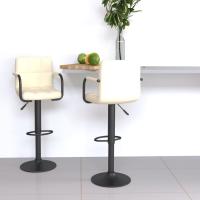 vidaXL Taburetes de cocina 2 unidades tela en color Gris claro/Crema/Azul y más | cómodas modernas ergonómicas para comedor cocina salón hogar - details 1