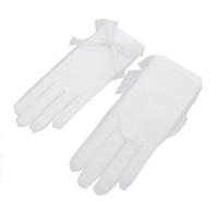 Guantes De Boda Elegantes Para Novia Con Lazo Accesorios De Boda Para Damas Guantes De Noche Formales De Encaje Rayón Talla Única - details 12