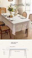 Nueva Toalla De Mesa Romántica Francesa Pequeña En Malla 1pc 85/100/140/180/200/220/260/300cm Impermeable Y Repelente De Suciedad Estilo Meditarráneo Floral Rectangular - details 0