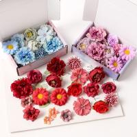 20Pcs Lote Flores Artificiales Rosa Para Decoración De Bodas Fiesta Hogar Y Jardín Accesorio De Regalo DIY Corona De Flores - details 2