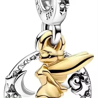 PANDORA Dijes de los personajes de Disney de plata de ley y chapados en oro de 14 quilates con una mezcla única de metales，Incluye Caja Original - 1