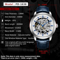 Reloj De Pulsera Mecánico Para Hombres PAGANI DESIGN 2023 Marca Top Lujo Dorado Resistente Al Agua Con Movimiento Automático Y Esqueleto Cuero Acolchado Estilo Casual - details 0