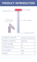 Masajeador De Ojos Y Cara EMS Microcorriente Con Terapia De Luz Roja Dispositivo De Belleza RF Para Antiarrugas Y Tensión De Piel - details 9