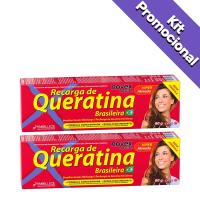 Bellas Extensiones-NOVEX  Set de 2  Tubos de Crema de Peinar de Recarga de Queratina Brasileña (80 g)  Reparación de la fibra capilar, Fuerza, Suavidad y Brillo.  Keratina Vegetal y Vitamina E. Producto Vegano. Formula concentrada- Resultado inmediato - details 0