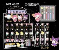 24pcs Bolígrafos De Gel Hello Kitty Sanrio Neutros Con Estampado De Parche Metálico Suministros De Oficina Y Estationería Para Estudiantes Y Regalos Para Niños - details 6