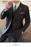 Traje De Boda Casual Para Hombre 2025 Doble Breasted 3/2 Piezas Estilo Regular Con Pantalones Sensación Alta Polyester Para Wedding - details 24