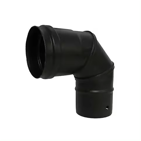 Codo Inox-316 Simple pared con junta Ø80 - 90º Deko Pellets Classic. Dinak - 1