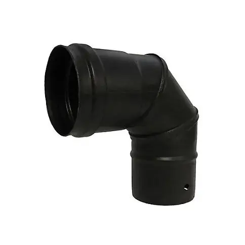 Codo Inox-316 Simple pared con junta Ø80 - 90º Deko Pellets Classic. Dinak - 1