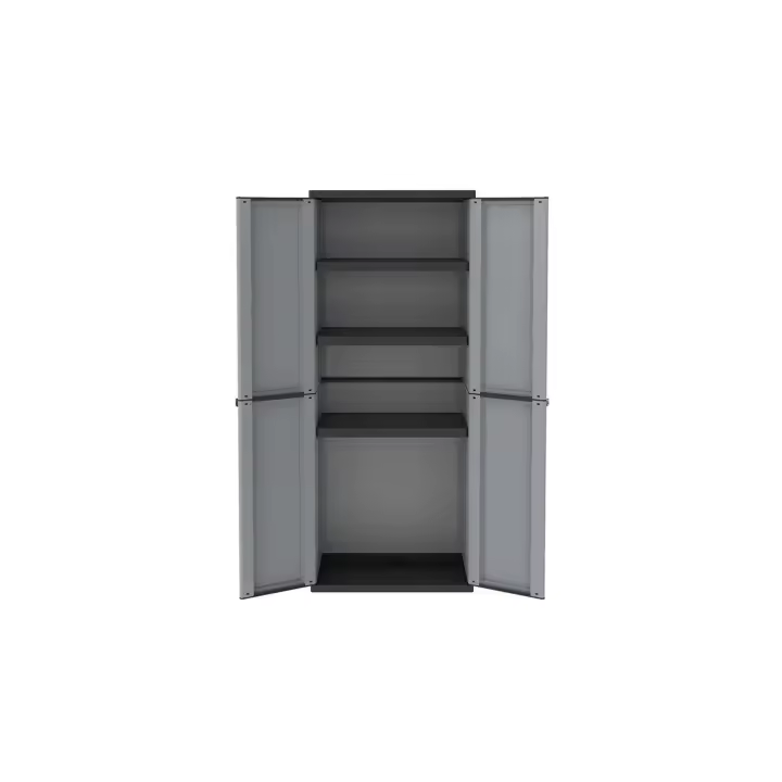 ARMARIO RESINA J-LINE  3 ESTANTES GRIS/NEGRO JOBGAR DE SUINPLAS DECORACIONES - 1