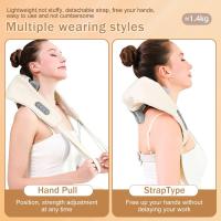 Neck Massager with Warmth, Shiatsu 4D Kneading Massager for Neck, Massager Neck Shoulder for Home Office, Gifts for Men Women (Beige) - details 3