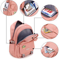School bag for girls, backpack women waterproof (black) - details 1