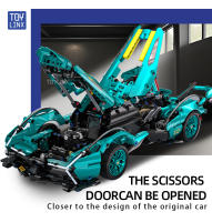 Coche De Bloques Constructibles ToylinX 1:14 Diseño Tecnológico Cool Regalo De Cumpleaños Halloween Navidad Para Amigos Material ABS Duradero Y Ecológico IncluyeInstrucciones Y Pegatinas Adecuado Para Adolescentes Y Adultos - details 8