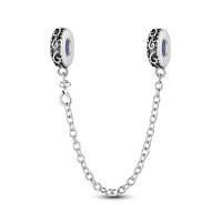 Nueva Cadena De Seguridad De Mariposa Margarita Con Perla De Plata 925 Para Mujeres Joyería De Bricolaje DIY Regalo Charm - details 7