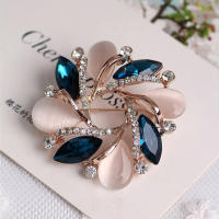 Broche De Moda Para Mujer Bauhinia Con Cristal Y Flores Opal Accesorio Para Bufandas Y Ropa Tipo De Broche De Pin - details 1