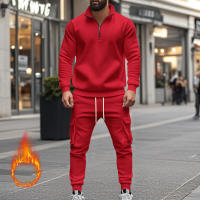 Conjunto Deportivo Casual Para Hombres Verano Otoño Invierno Con Cierre De Cremallera Y Veludo Tejido De Poliéster Talla S a XXXL - details 61