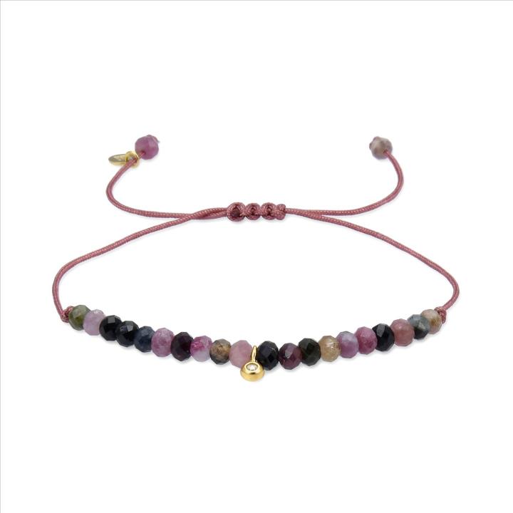 LUXENTER Bracciale Orzur In Resina Multicolore Con Finitura Oro Giallo 18K, Gioiello Etnico Donna - 3