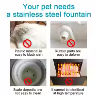 Fuente de acero inoxidable con marca de agua para gatos, dispensador automático de agua, filtro con Sensor, bomba Ultra silenciosa - details 9
