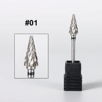 1pc Bit De Uñas De Acero Tungsteno Para Remover Polvo Y Cortar Tiras De Uñas Herramienta De Manicura Con Cabeza De Grind Head - details 0