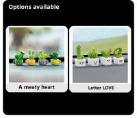 Juego De 4 Suculentas De Resina Miniatura De Cactus Para Decoración De Coche Oficina Hogar Sala De Estar Accesorios De Jardín Faeiro - details 8