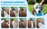 Duchera Para Perros 8 En 1 Limpieza De Mascotas Gato Ducha Pistola De Agua Alta Presión Con Espuma Herramienta De Limpieza Para Animales Jardín Y Coche - details 1