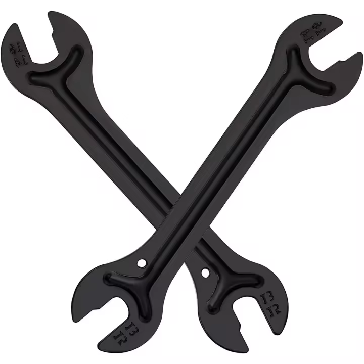 Llave de boca abierta Llaves de doble punta Llave plana de acero Llave cónica Herramienta de extracción de cubo para bicicleta 13/14/15/16 mm, 2 piezas - 1