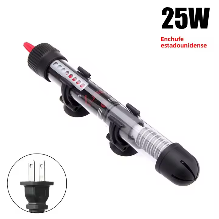 Calentador De Acuario Ajustable De Temperatura 110V/220V 25W/50W/100W/200W/300W Submersible Para Tanque De Peces Metal - 1