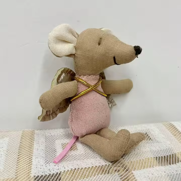 Muñeco De Tela Artística Estilo Nórdico Con Alas De Ángel Rata Juguetes Adornos Para Decoración Regalo De Cumpleaños Para Niños Y Adultos - 1