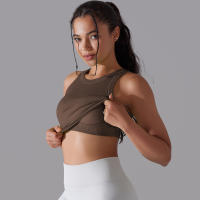 Sujetador Deportivo De 2 Niveles Para Mujer Sexy Yoga Alta Soporte Impacto Deporte Ropa Interior Correr Secado Rápido Top Deporte Gimnasio Con Almohadillas - details 32