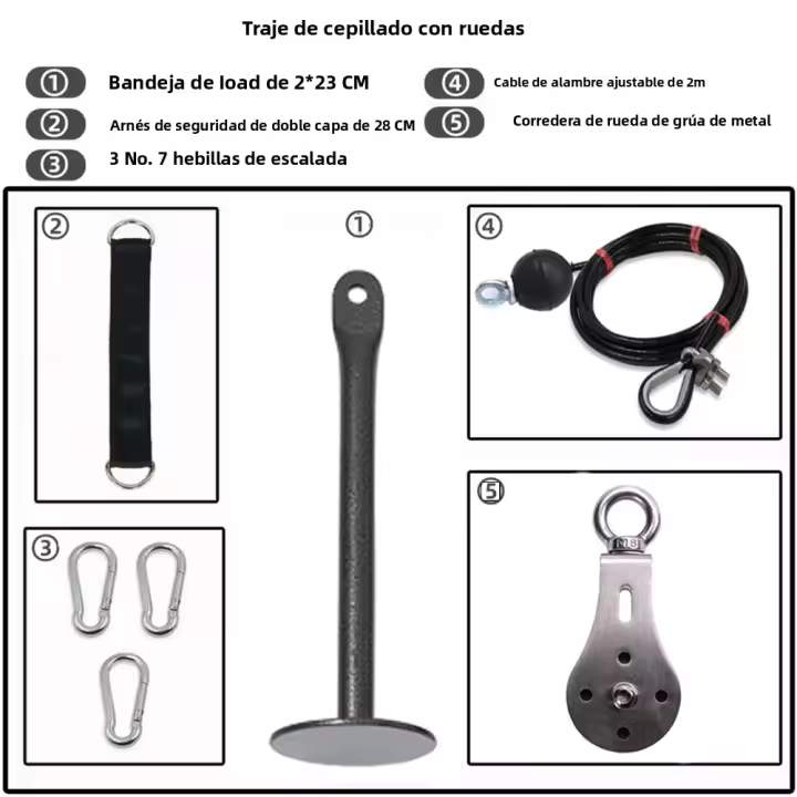 Pulley De Fitness DIY Rotativo Para Cuerda De Acero Herramienta Multifuncional De Gimnasio Doméstico Para Ejercicios De Músculos Y Artesanía - 1