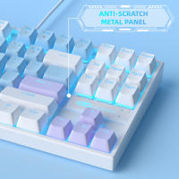 Teclado Mecánico De Juego MageGee 75% Con Interruptores Azul/rojo Retroiluminación LED Azul 87 Teclas Compacto TKL Para PC Windows - details 2