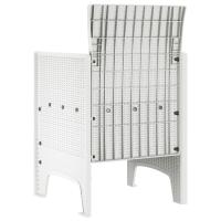 Silla de Jardín vidaXL Set de 2 Blanco, Antracita Polipropileno, Poliéster - details 3