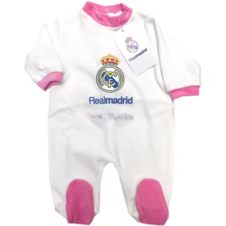 Pelele Real Madrid para bebé rosa producto oficial RM104 - 1