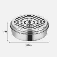 Caja De Incienso Contra Mosquitos De Acero Inoxidable Con Tapa Placa De Incienso Para Uñas Y Dientes Trayectoria De Fuego - details 2