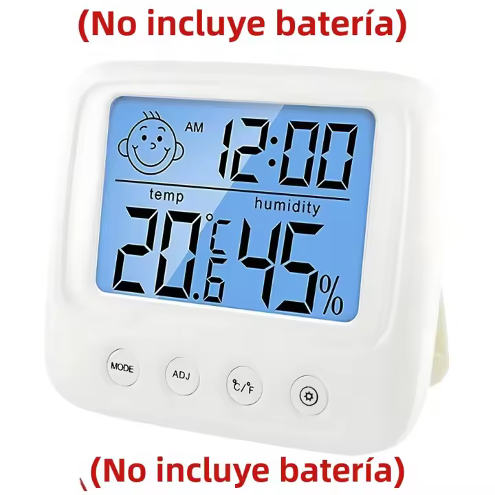 Estación Meteorológica Digital Para El Hogar Con Medidor De Temperatura Y Humedad Para Habitación Del Bebé Pantalla LCD Luz Retroiluminada Medidor De Ambiente - 1